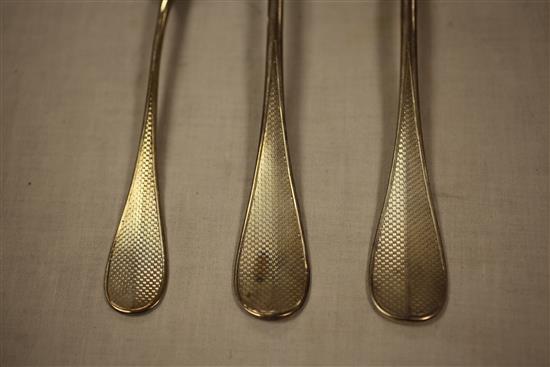 A 19th century French 950 standard silver canteen of flatware for twenty four, weighable silver 228.5 oz.